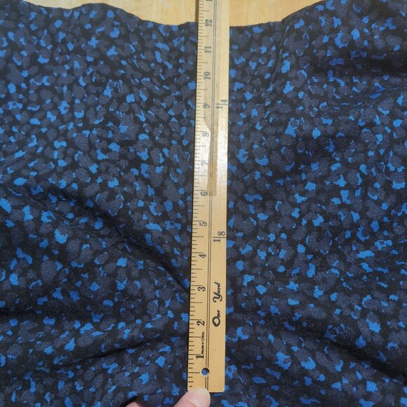 Ann Taylor Womens XLT Black Blue Patterned Pants elastic waist skinny - Picture 9 of 12